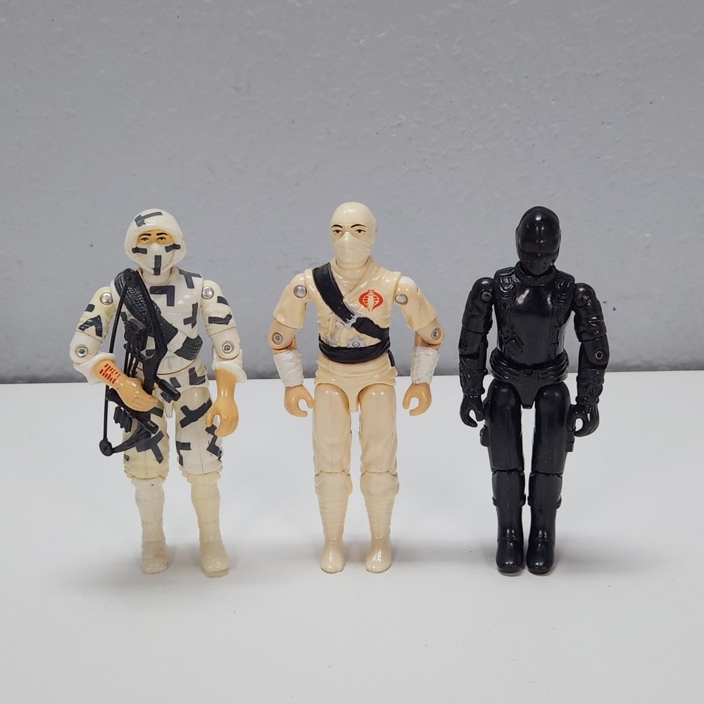 84 & 88 Storm Shadow V1 / V2, 82 Snake Eyes G.I. Joe Hasbro Vintage - READ DESC